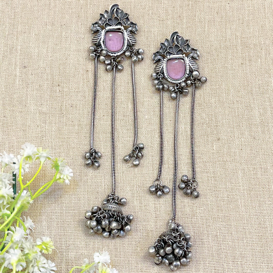 "Storm" Silver Look Alike Oxidized Earrings