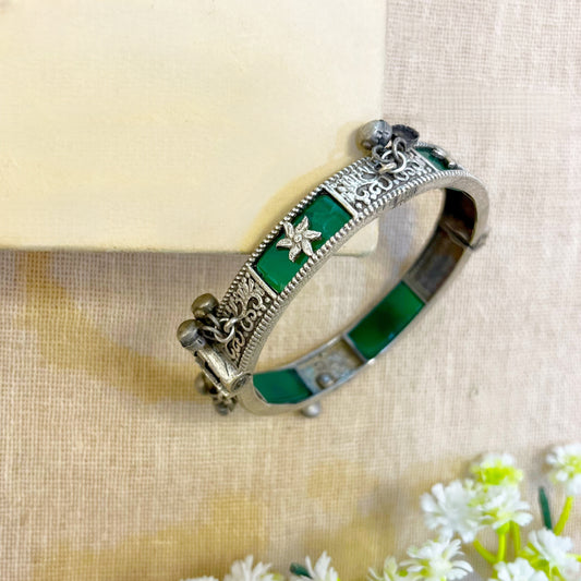 "Riot" Silver Look Alike Oxidized Kadas