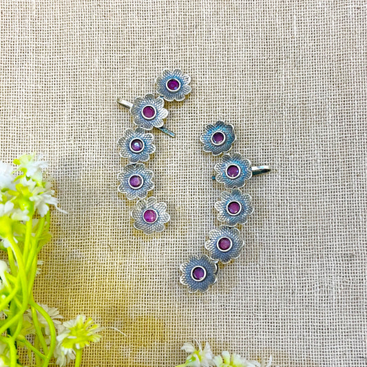 "Robin" Silver Look Alike Oxidized Earcuff