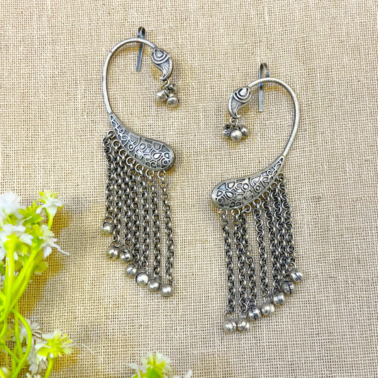 "Starlit" Silver Look Alike Oxidized Earcuff