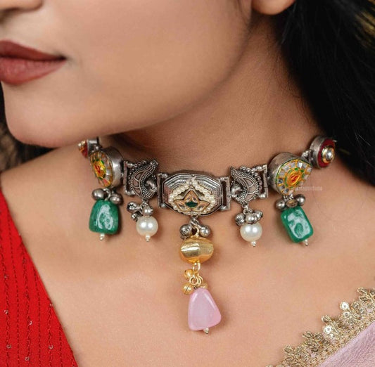 Elevate your Royal Look with Kundan studded Silver Plated Jewellery - The Beta Girl Jewellery Studio