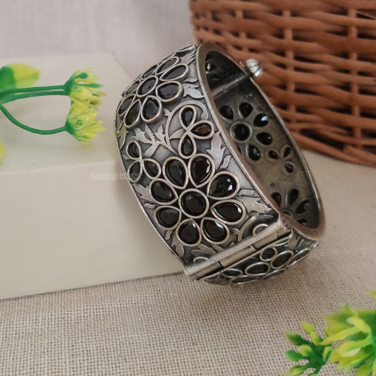 "Gulzar" Silver Look Alike Oxidized Kada