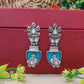 "Gardenpride"  Silver look alike Oxidised Earrings