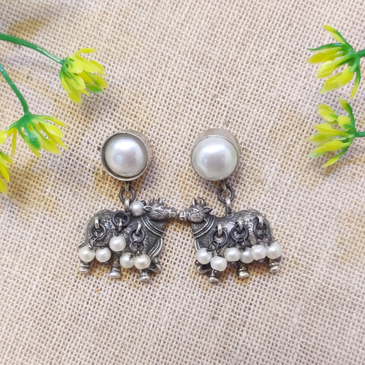 "Alanza" Silver Look Alike Earrings