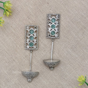 "Frostez" Silver look Alike Stone Earrings