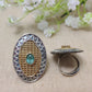 "Dune" Silver look Alike Dual Tone Ring