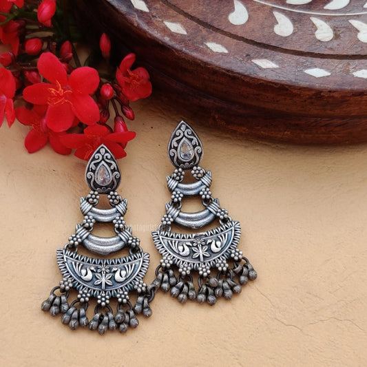 “Amol” Silver Look Alike Oxidised Earring