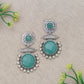  earrings with turquoise stones