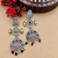 “Geet” Silver Look Alike Oxidised Earring