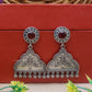 "Wynna"  Silver Look Alike Oxidized Earring