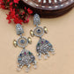 “Geet” Silver Look Alike Oxidised Earring