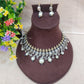 Oxidised choker necklace with pearls