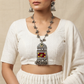 "Vireya"Silver Look Alike Oxidized Necklace