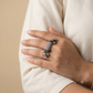 "Jivika"Silver Look Alike Oxidized Ring