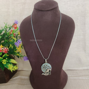 "Pearl" Inspired Silver Look Alike Necklace