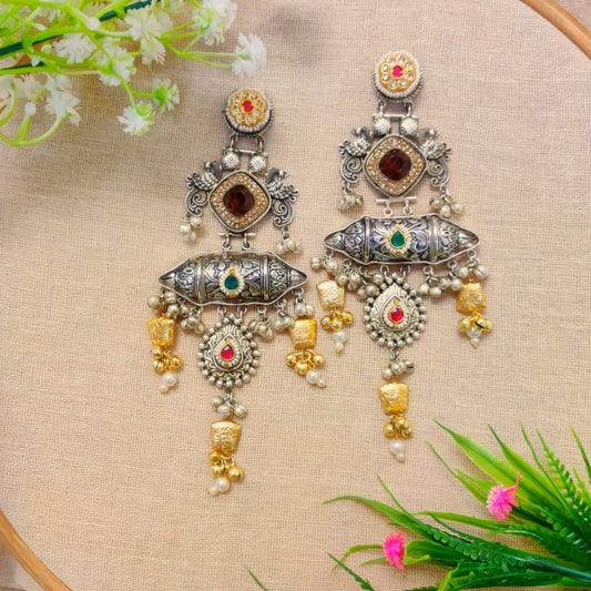 "Ahuja" Silver Plated Earrings