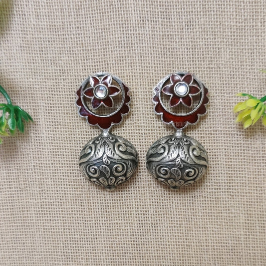 "Chandrika" Silver Look Alike Earrings