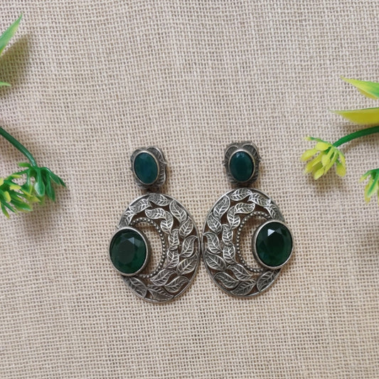 "Manasvi" Silver Look Alike Earrings