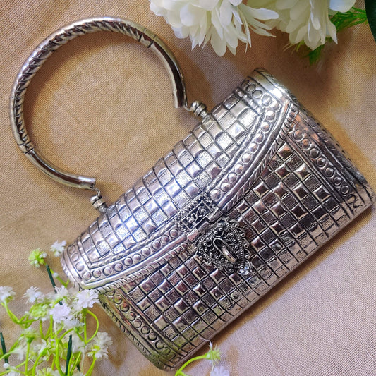 "Chikaz" Silver Look Alike Purse