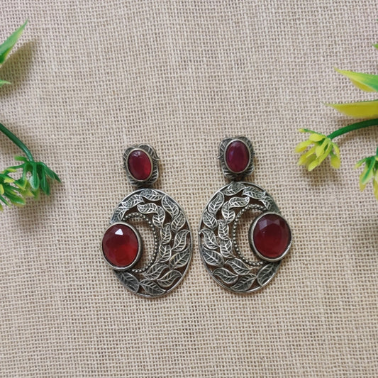 "Manasvi" Silver Look Alike Earrings