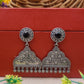 "Wynna"  Silver Look Alike Oxidized Earring