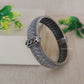 "Rosett" Silver Look Alike Oxidized Kada