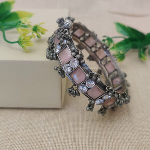 " Toroni" Silver Look Alike Oxidized Kada