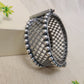 silver look alike oxidised kada 