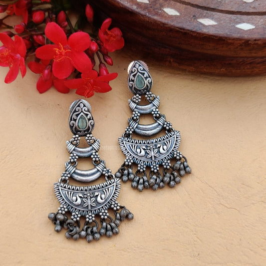 “Amol” Silver Look Alike Oxidised Earring