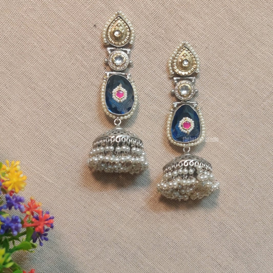 "Tritya" Silver Plated Earrings