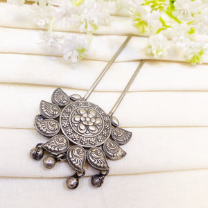 "Spiken" Silver Look Alike Oxidised Hair pin