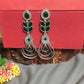 green Stone Earrings
