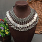 "Riven" Silver Look Alike Oxidised Necklace
