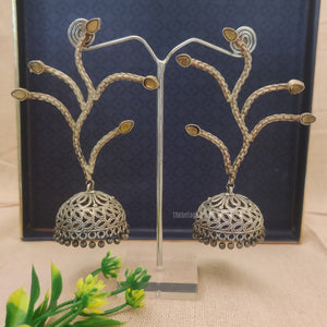 “Roots” Silver Look Alike Oxidised Earring