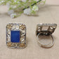 Blue Tone Square ring