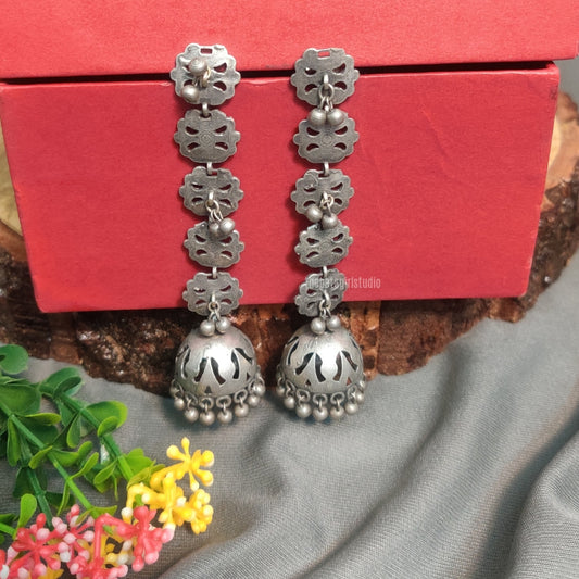 "Roohi" Silver Look Alike Oxidized Earring