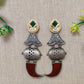 kitar shaped earring red