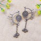 "Coin" Silver Look Alike Oxidised  Earcuff
