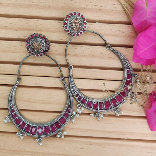 "Vega" Silver Look Alike Oxidised Earring