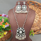 "Glamoura" Silver Look Alike Oxidised Necklace