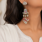 "Saanvi"Silver Look Alike Oxidized Earring