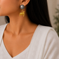 Gaumata Dual Tone Long Earrings