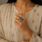 “Rama” Silver Look Alike Oxidised Finger Ring