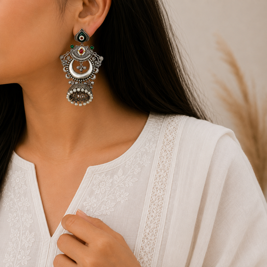 Eclipse Heavy Jhumka Earrings