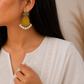 Rudra Oxidised Sliver Stone Earrings