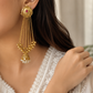 Raine Gold Kashmiri Earrings with jhumka