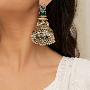 "Tarini" Look Alike Dual Tone Stone Earring
