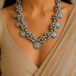 "Coin" Silver Look Alike Oxidised Necklace