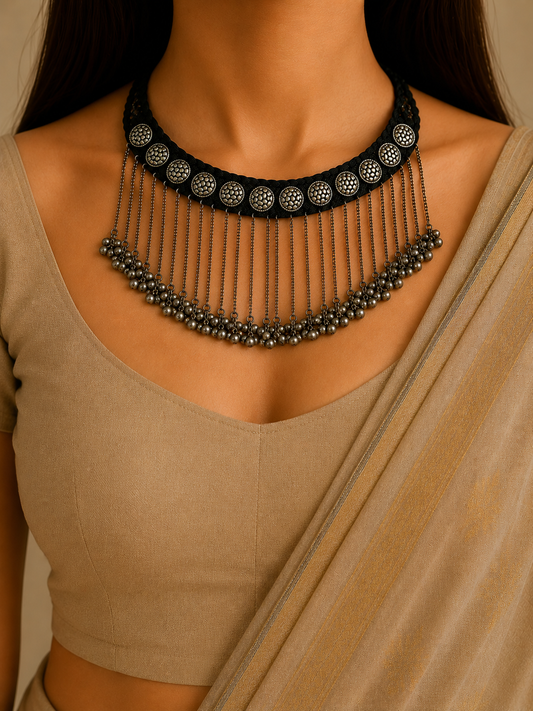 Juniper Black Choker Girls necklace navratri