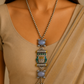 "Camellia" Oxidised Brass Long Chain Necklace